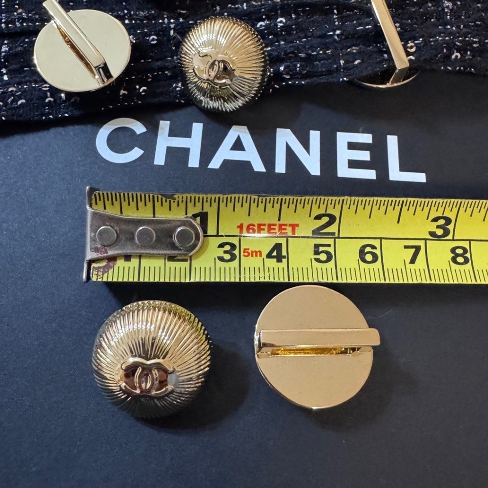 1 CHANEL Gold-Tone Circular Brooch